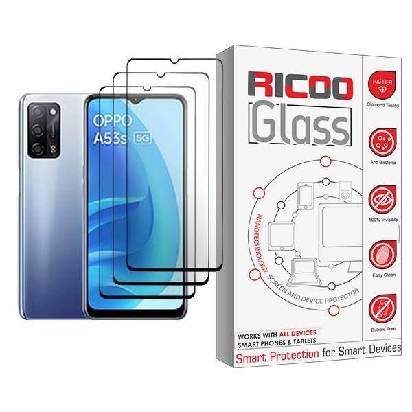 محافظ صفحه نمایش ریکو مدل Ricoo Glass MIX003 مناسب برای گوشی موبایل اوپو A53s 5G بسته سه عددی Ricoo Ricoo Glass MIX003 Screen Protector For Oppo A53s 5G Pack Of 3